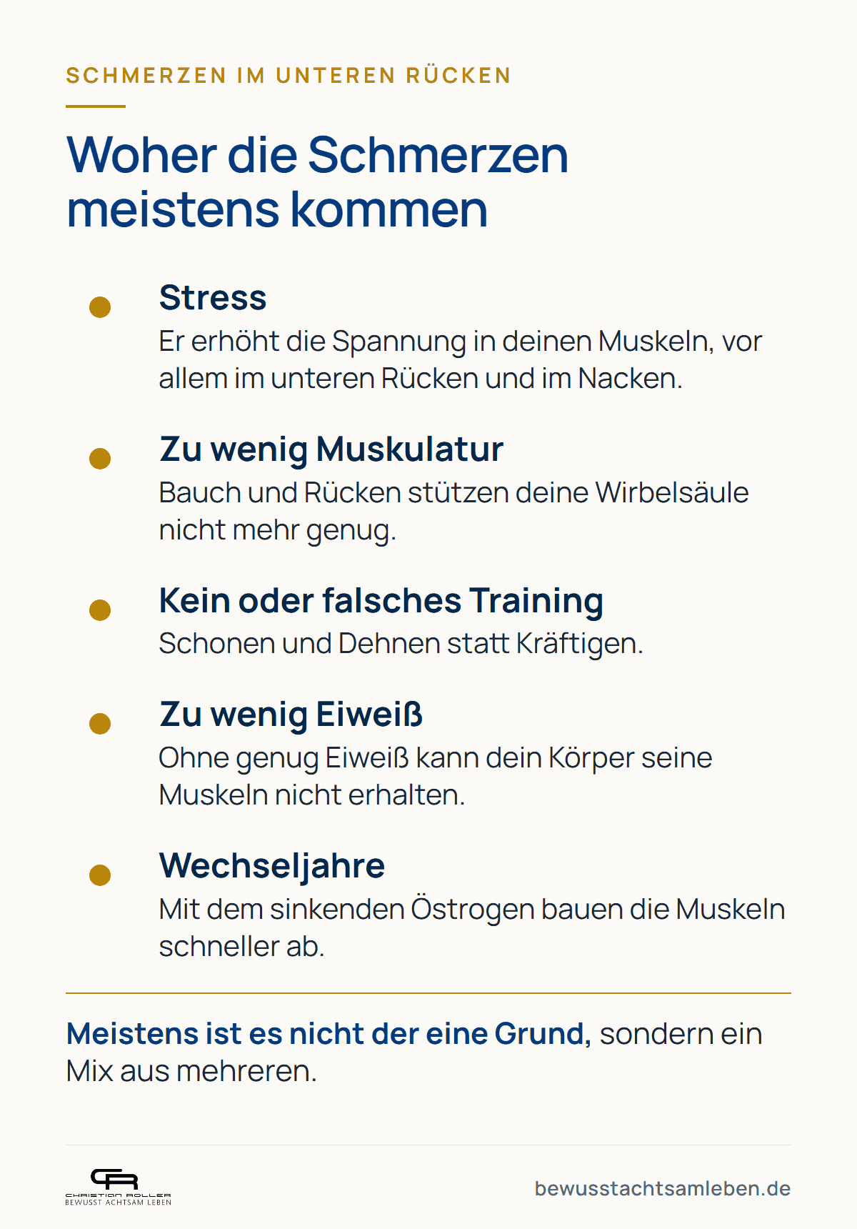 Grafik: Woher Schmerzen im unteren Rücken meistens kommen